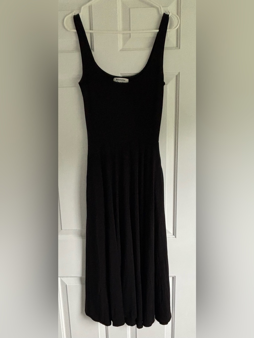 Reformation Jeans Black Sleeveless Midi Dress Size M